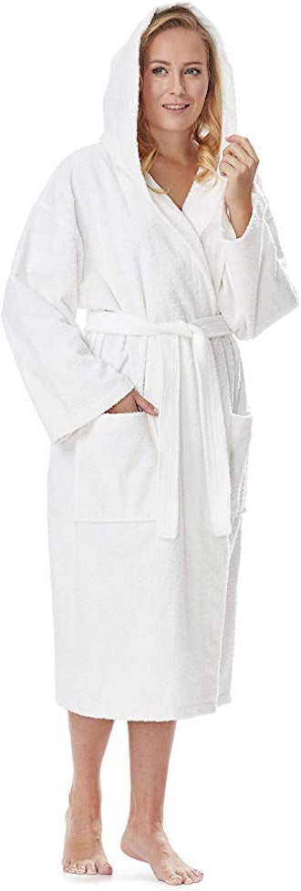 Arus Women's Classic Hooded Terry Cloth Bathrobe 