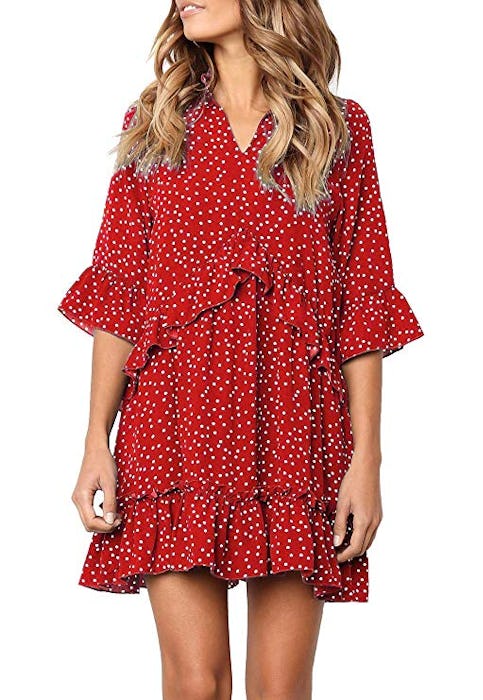 MITILLY Women's V Neck Dress
