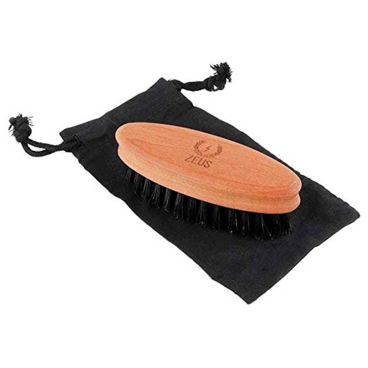 ZEUS 100% Boar Bristle Pocket Beard Brush