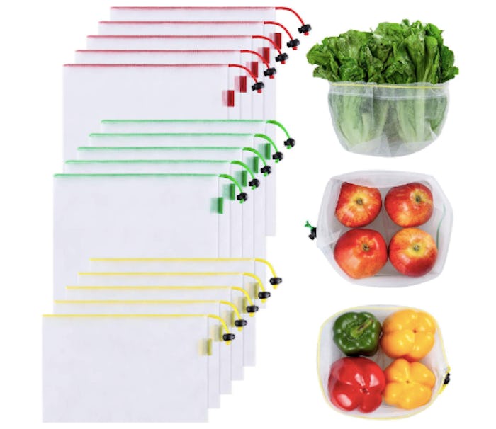 Ecowaare Reusable Mesh Produce Bags (Set Of 15)