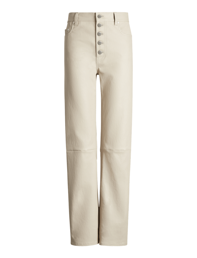 Den Stretch Leather Trousers