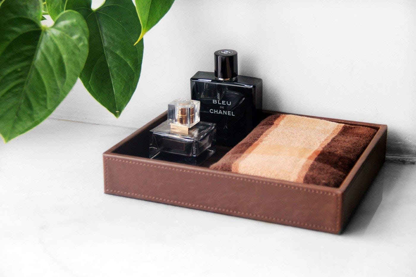 HofferRuffer PU Leather Desktop Storage Organizer