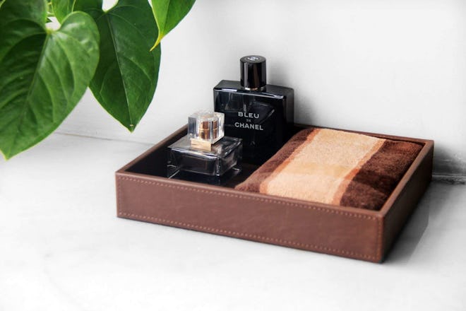 HofferRuffer PU Leather Desktop Storage Organizer