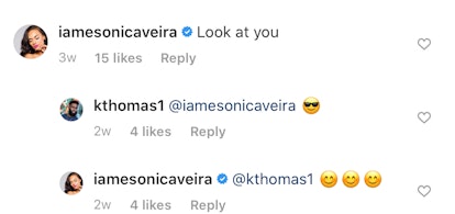 Esonica comments on Kareem's Instagram photo after Temptation Island