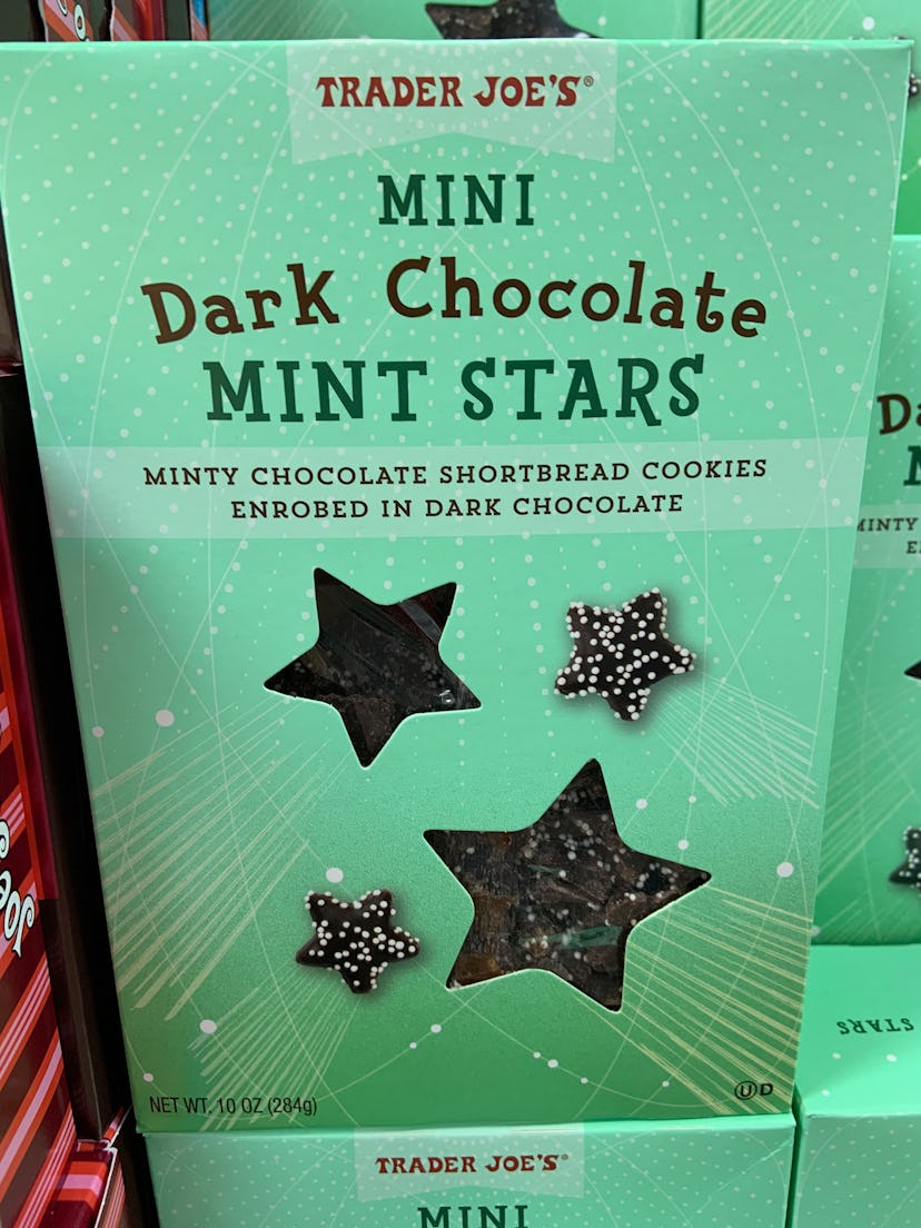 best trader joe's holiday desserts: mini dark chocolate stars