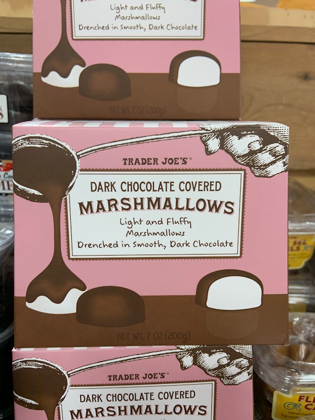 best trader joe's holiday desserts: dark chocolate marshmallow