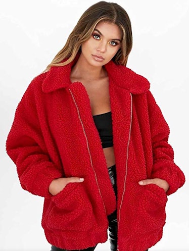 PRETTYGARDEN Oversized Faux Fur Jacket