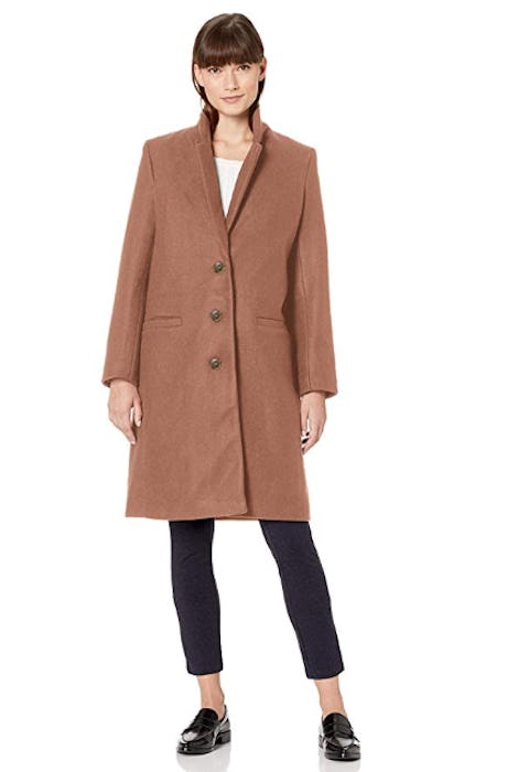 Amazon Essentials Women's Plush Button-Front Coat