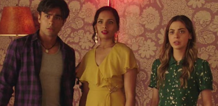 Gia Mantegna with ‘The Dead Girls Detective Agency’ co-stars Aparna Brielle and Brennan Mejia