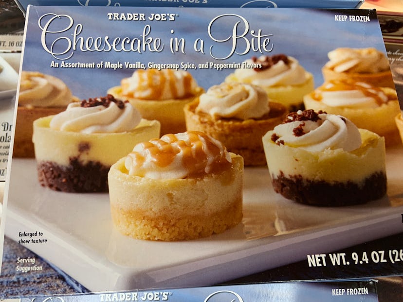 best trader joe's holiday desserts: cheesecake in a bite