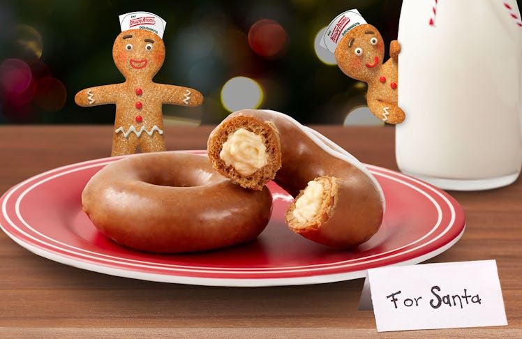 Krispy Kreme's Gingerbread Doughnuts For 2019 include a version filled with cheesecake Kreme.