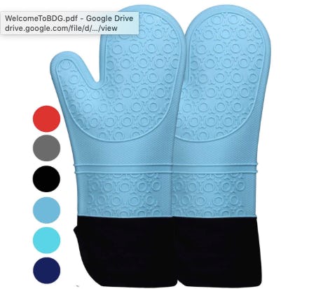HOMWE Extra Long Professional Silicone Oven Mitt Pair