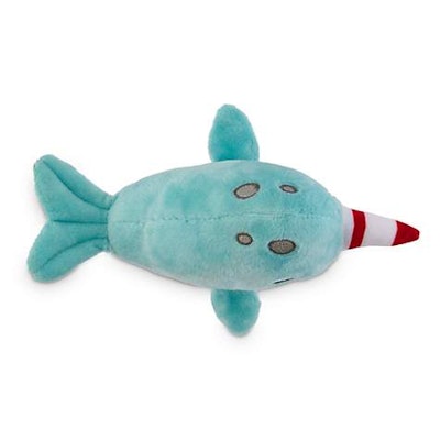 Holiday Tails Fintastic Festivities Narwhal Plush Puppy Toy