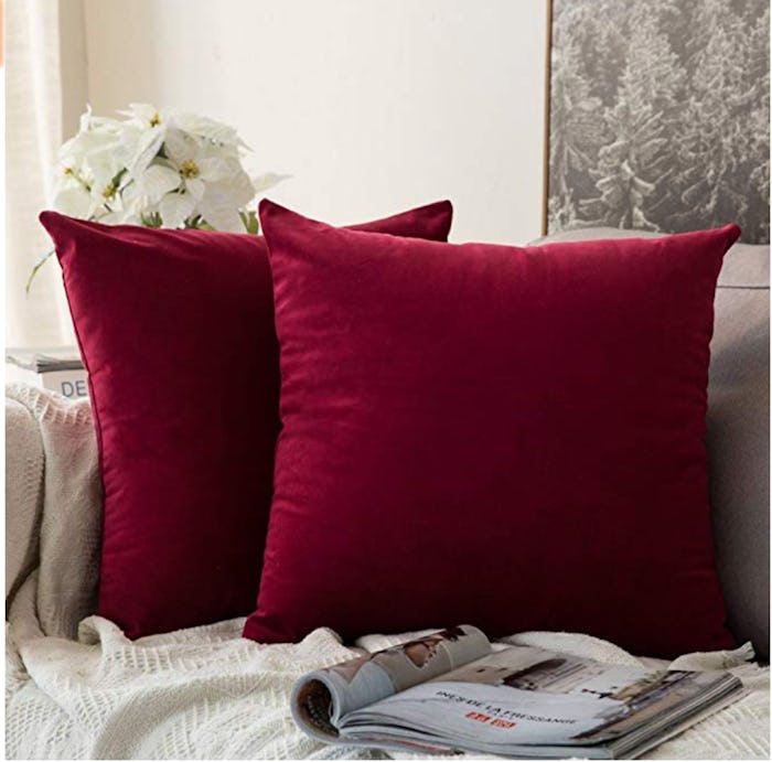 MIULEE Velvet Pillow Covers (2-Pack)