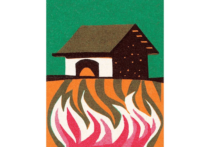 house on fire, design