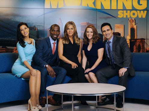 Janina Gavankar, Desean Terry, Jennifer Aniston, Reese Witherspoon and Nestor Carbonell in 'The Morn...