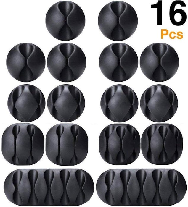OHill Black Cord Organizers (16 Pack)