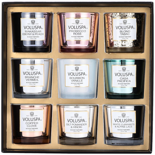 Voluspa Holiday Nine Piece Votive Candle Set