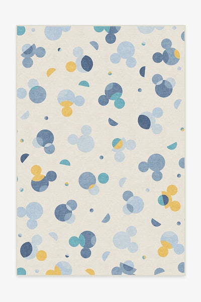 Mickey Polka Dots Slate Blue Rug (5x7)