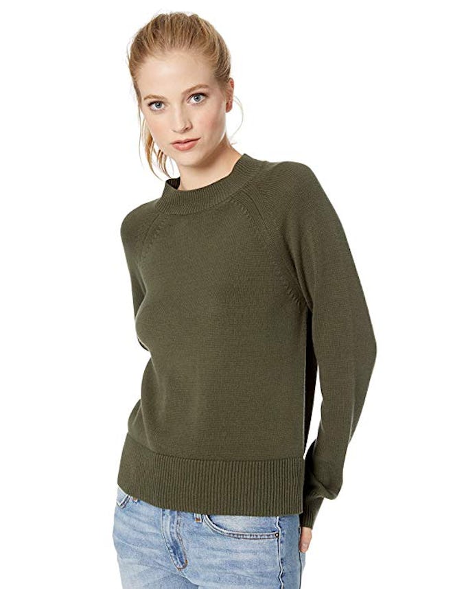 Daily Ritual Cotton Mock Neck Pullover