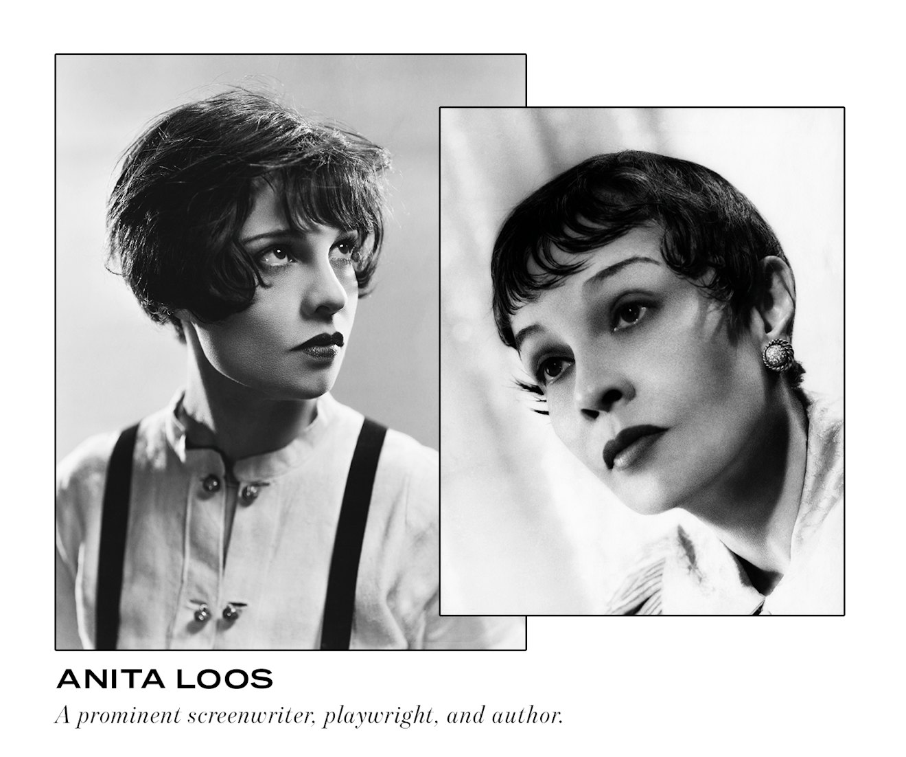Anita Loos, a prominent screenwriter, playwright and author