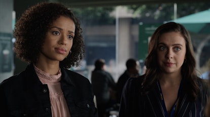 Gugu Mbatha-Raw and Bel Powley in “The Morning Show