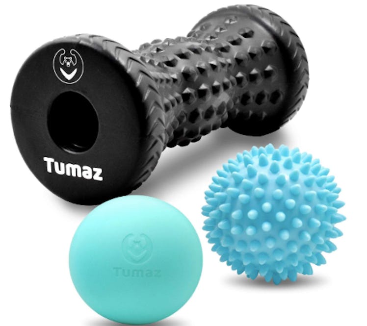 Tumaz Massage Ball & Foot Roller 3-in-1 Set 