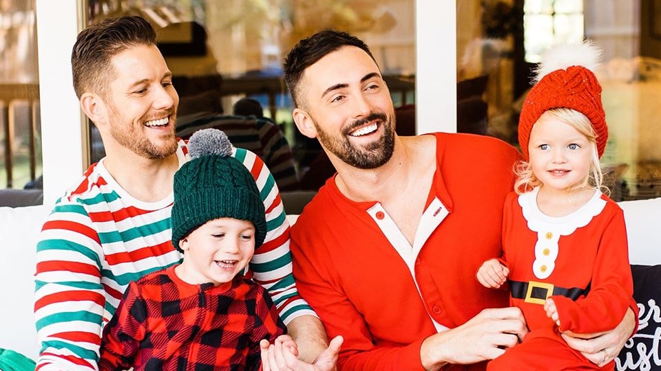 Old Navy's Holiday Pajama Ad Featuring Two Dads Beautifully Nails Old Navy Family Christmas Pajamas