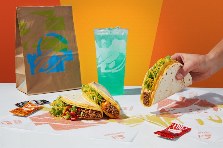 Taco Bell's $1 Double Stacked Tacos Are Back, but this time you get two new flavors, including Nacho...