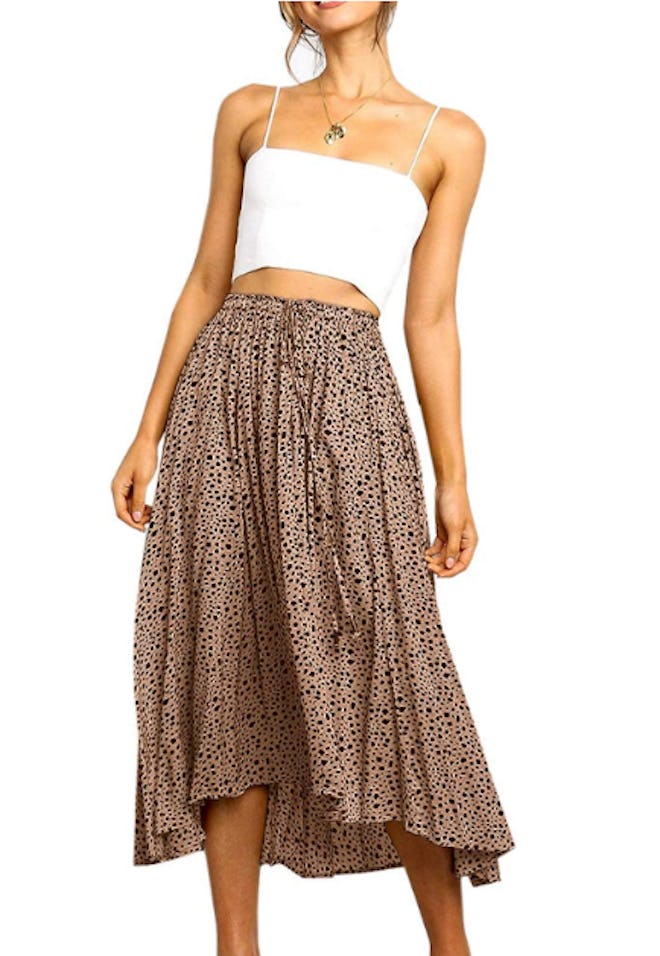 Women's Maxi Leopard Skirt Print