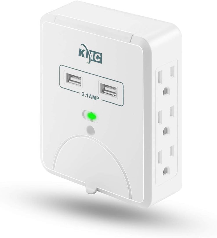 KMC Wall Surge Protector, 6 Outlets