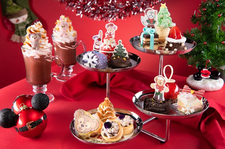 An assortment of Disney holiday treats and Duffy bear desserts are available at Shanghai Disneyland ...