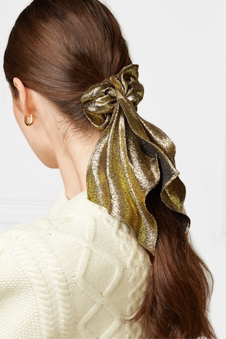 Silk and Lurex-Blend Hair Tie