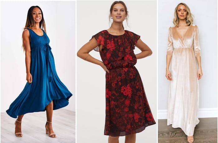 Comfortable new year's eve dresses you can breastfeed in from Latched Mama, H&M, Baltic Born