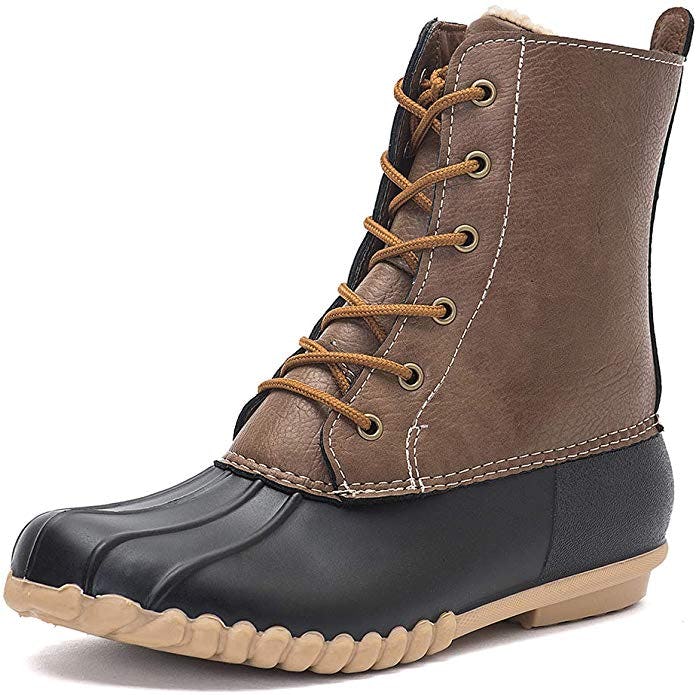 DKSUKO Duck Boots with Waterproof Zippers