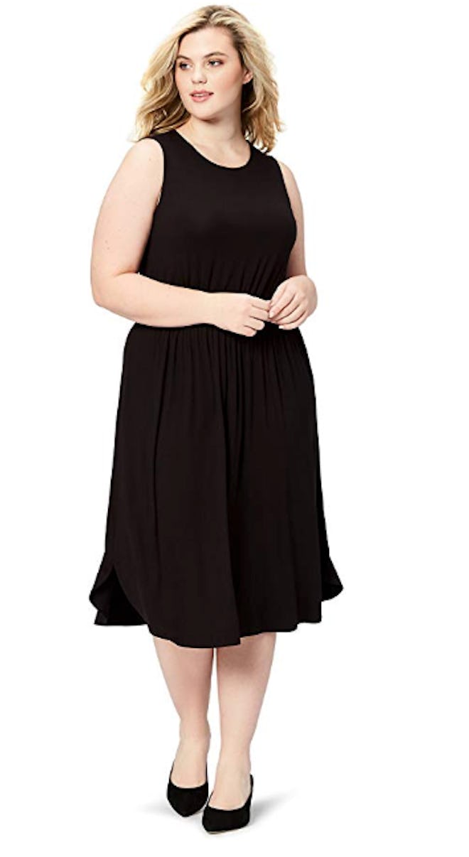 Daily Ritual Women's Plus Size Jersey Sleeveless Gathered Dress