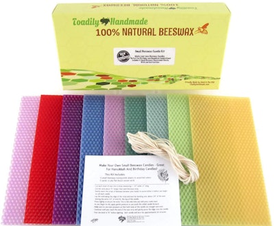Toadily Handmade Natural Beeswax Candle Kit