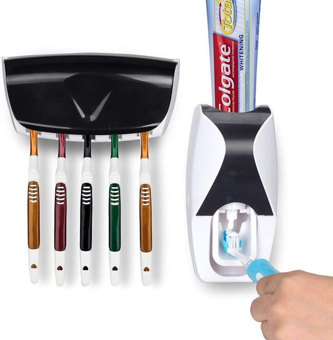 Maiile Toothbrush Holder and Automatic Toothpaste Dispenser Set