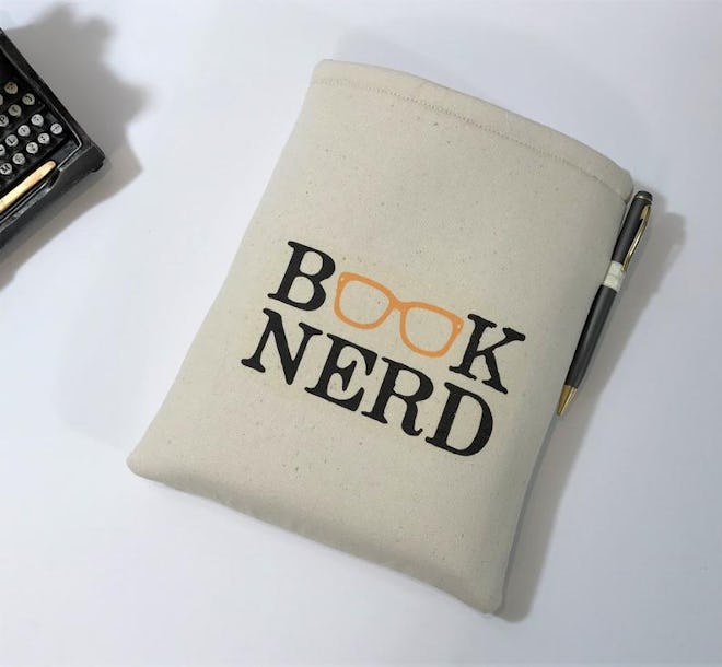 Padded Book Pouch with Graphic: Book Nerd