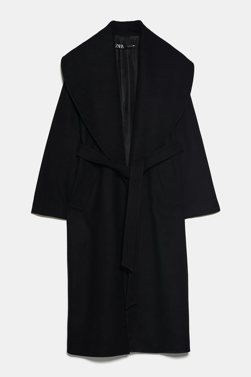 zara black coat