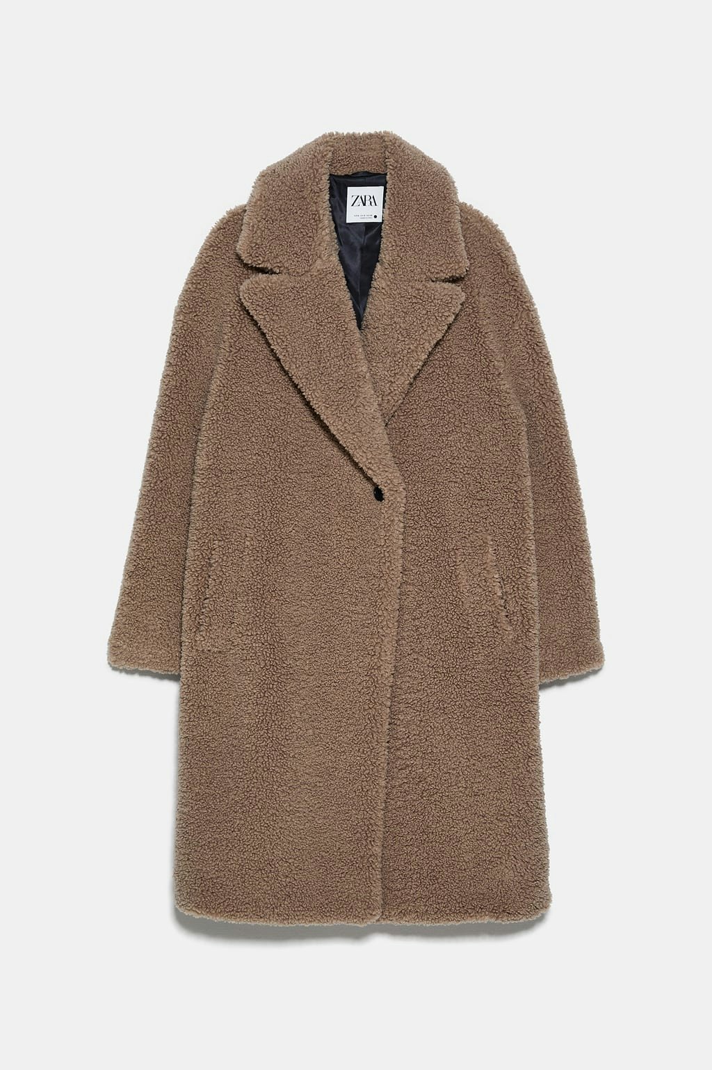 zara fleece coat