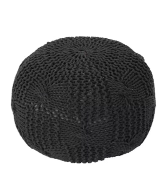 Anouk Knitted Cotton Pouf - Christopher Knight Home