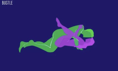 Drawing of missionary sex position to try in bed in 2020. 