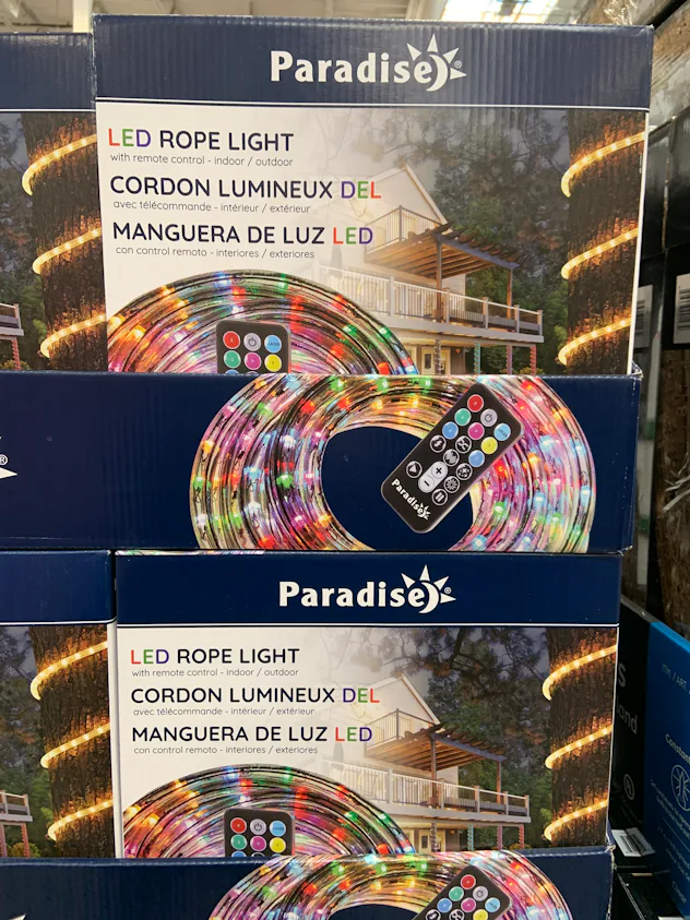 Paradise Led Rope Light Remote Costco Christmas Rope Lights | Shelly Lighting