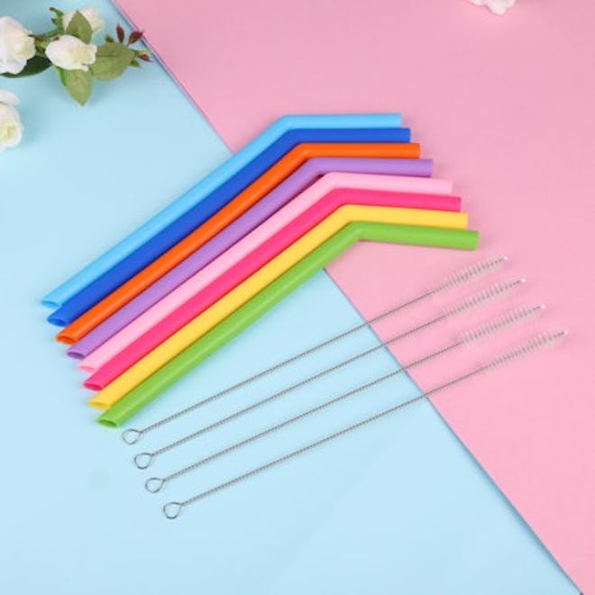 Supersellers Multi-color Silicone Reusable Drinking Straws