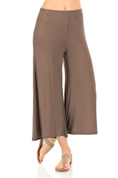 iconic luxe Women's Elastic Waist Jersey Culottes Pants