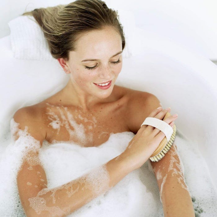 POPCHOSE Natural Bristle Dry Skin Exfoliating Brush