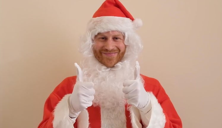 This Video Of Prince Harry Dressed As Santa for charity, Scotty's Little Soliders, is so sweet.