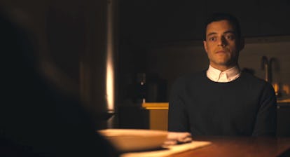 Rami Malek enquanto Elliot Alderson se encontra com o outro Elliot em Mr. Robot