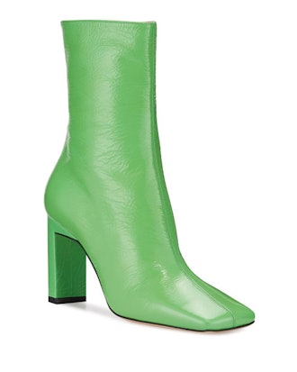 Isa Lacquer Square-Toe Booties
